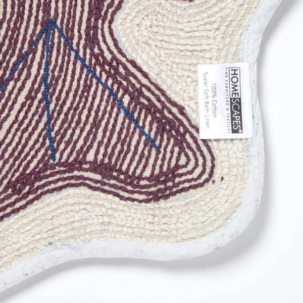 Tapijt RU1187 blauw - katoen - 40 x 1 x 75 cm