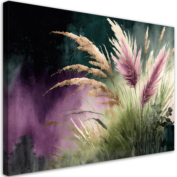 Wandbild botanik pampasgras natur 90 x 60 cm