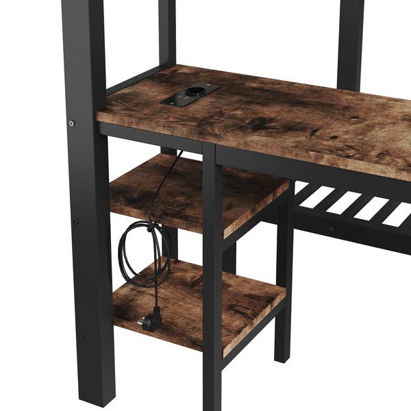 Etagenbett JINHEIBUCH Ⅰ Schwarz - Eisen - 145 x 170 x 204 cm