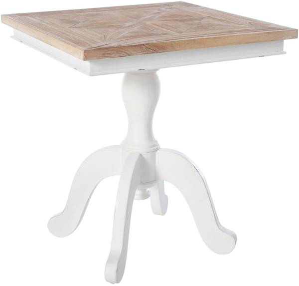 Table d'appoint Grasby Imitation hêtre - Blanc