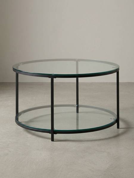 Couchtisch TREBBIA mit zwei Ablagen Metall - 80 x 45 x 80 cm