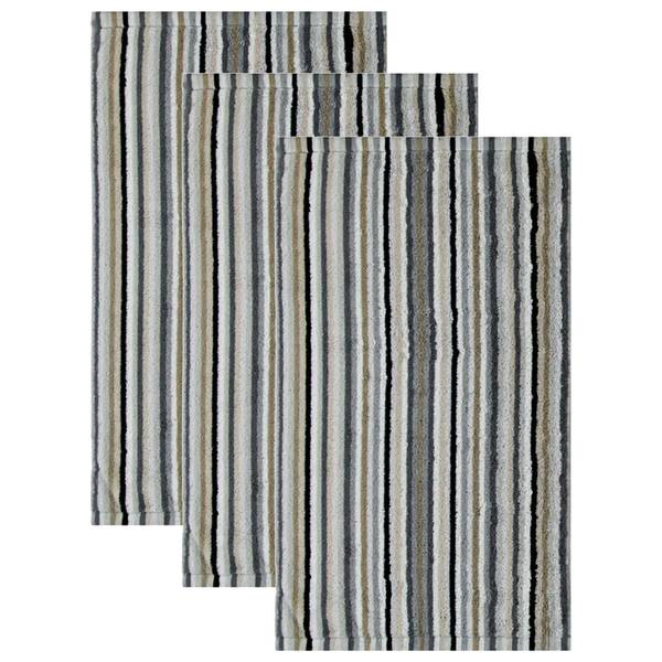 Gästetuch Life Style Stripes 3er Set Beige