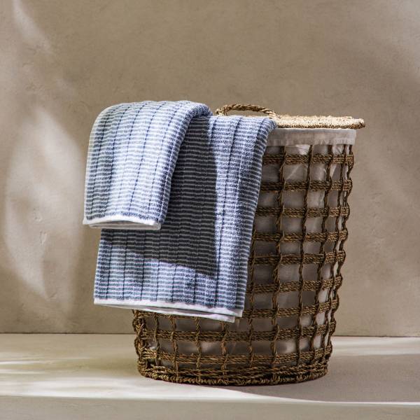 Handtuch TIRAS Blau - Textil - 50 x 1 x 90 cm