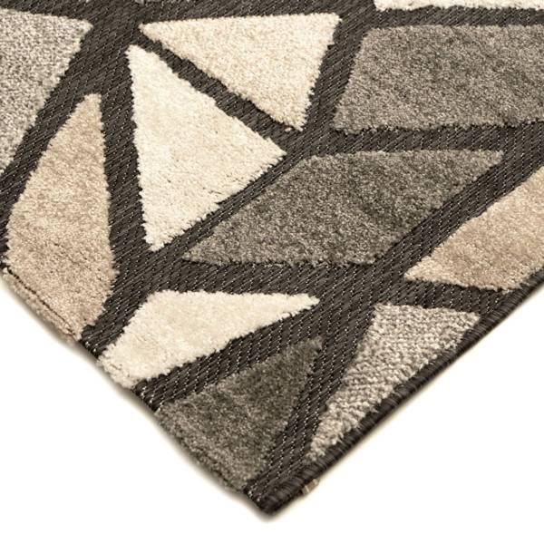 Tapis moderne DEHORS-DEDANS CUBISME Gris - Textile - 120 x 1 x 170 cm