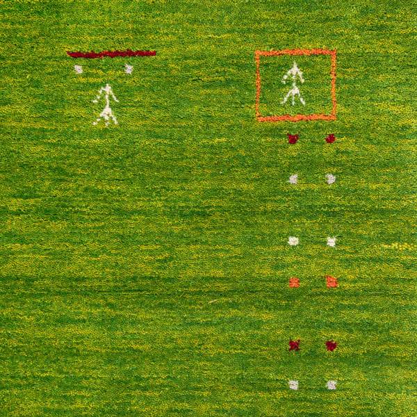Wollteppich Läufer Fenth Grün - Tiefe: 300 cm