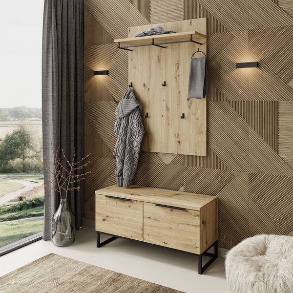 TOP II Garderobe Braun - Holzwerkstoff - 98 x 115 x 37 cm