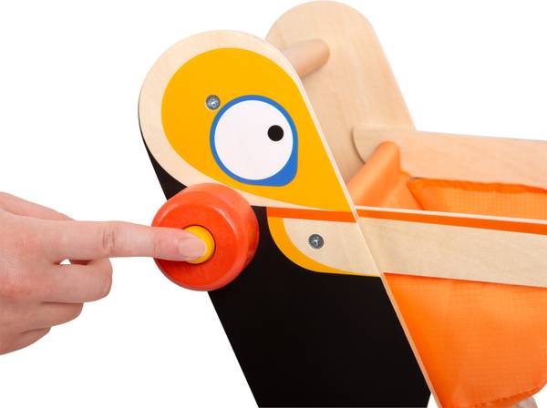 Lauflernwagen Tukan Orange - Holzwerkstoff - 32 x 49 x 35 cm