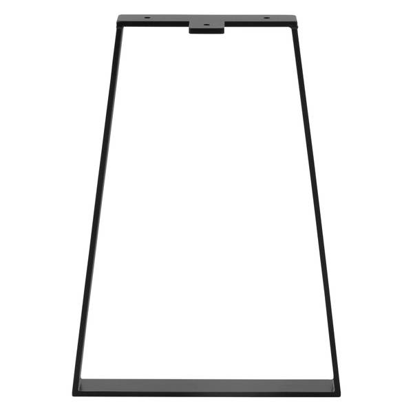 2 Stück Tischbeine Trapez Schwarz - Samt - 7 x 41 x 29 cm