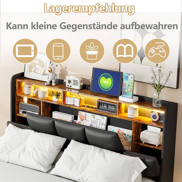 Doppelbett Hydraulikbett YZBD22-1 Liegefläche Breite: 160 cm