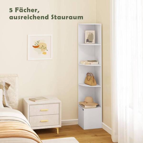 Bücherregal Marlon Weiß - Holzwerkstoff - 30 x 158 x 30 cm