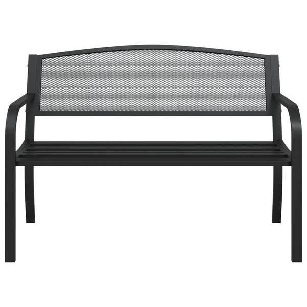 Gartenbank 4002827 Schwarz - Stahl - 119 x 82 x 52 cm