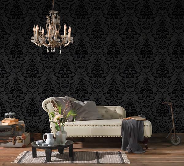 Vliestapete 255426-GU Schwarz - Kunststoff - 53 x 1 x 1005 cm