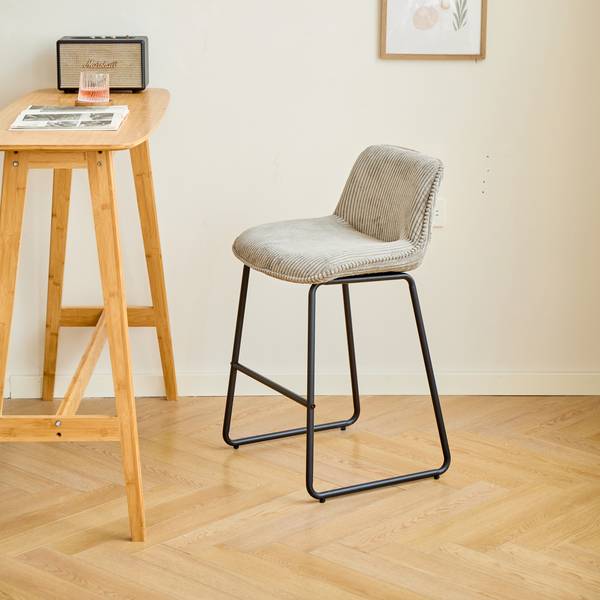Barhocker CORIA 2er Set Grau