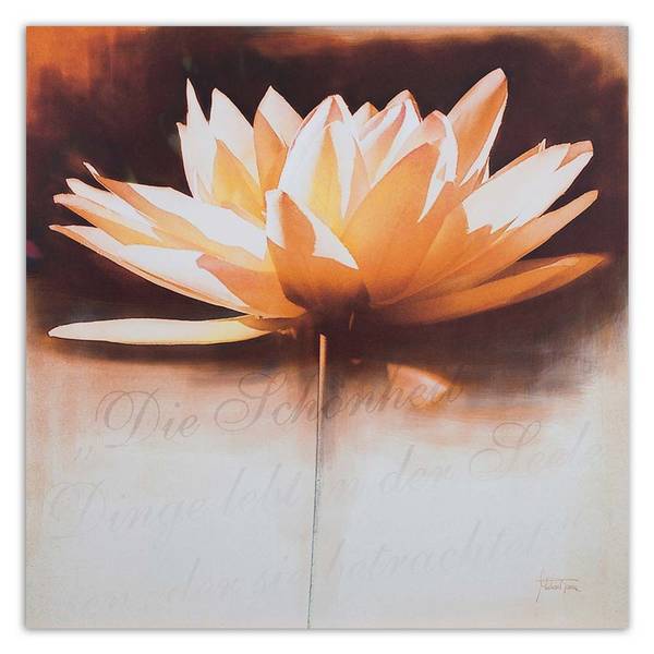 Wandbild wasserlilie 50 x 50 cm