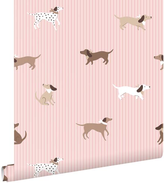 Tapete 132021 Pink - Papier - 50 x 900 x 50 cm