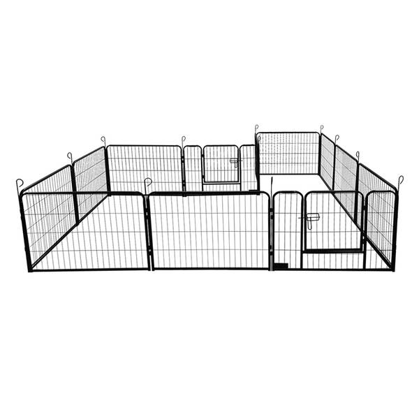 Welpenauslauf BARKI Grün - Metall - Kunststoff - 1 x 1 x 1 cm