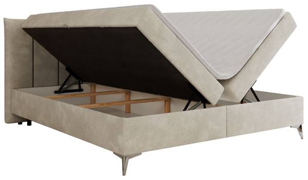 Boxspringbett DRINEA Beige - H3 - Liegefläche Breite: 180 cm