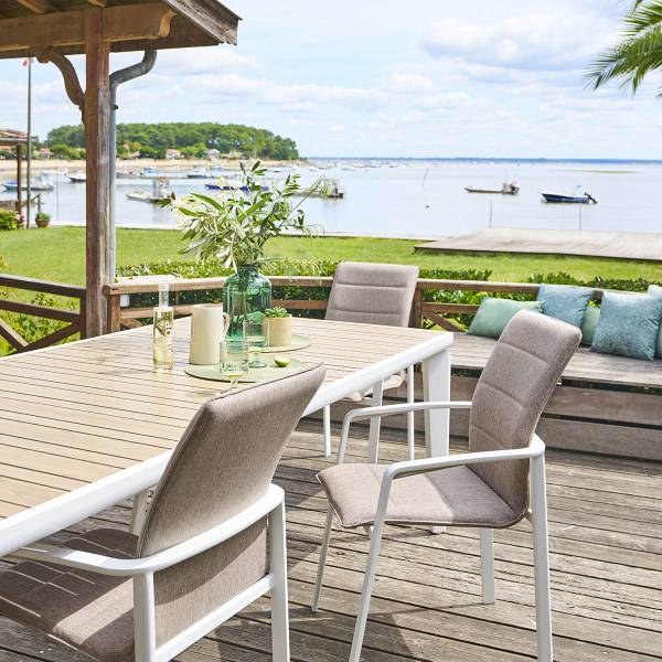 Fauteuil de jardin empilable DIESE Beige