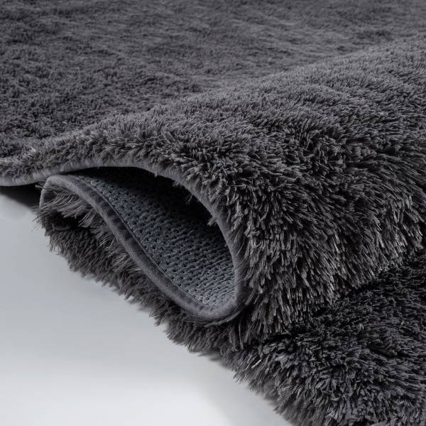 Hoogpolig Tapijt Fluffy Shaggy grijs - polyester - 120 x 1 x 160 cm