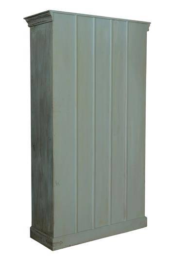 Schrank 6874 Blau - Massivholz - 44 x 207 x 117 cm
