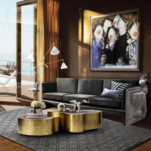 Tapis STRUCTURA Gris - Textile - 133 x 190 x 190 cm