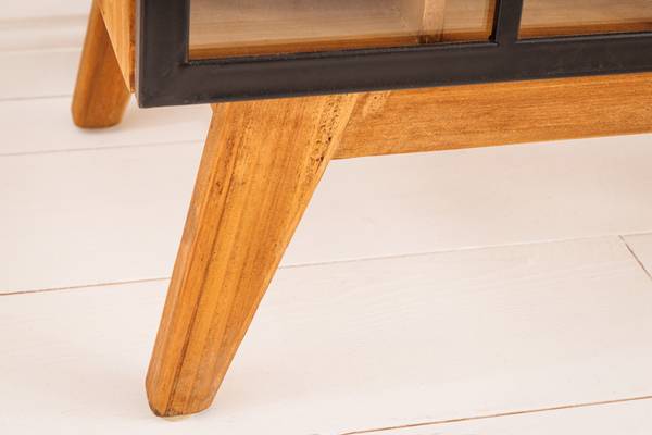 Vitrine SEVEN SEAS Braun - Massivholz - 60 x 150 x 34 cm