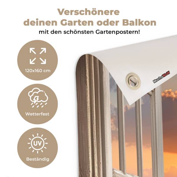 GARTENPOSTER Abendstrand 120 x 160 cm
