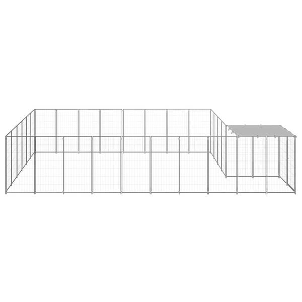 Hondenkennel 3011846 zilver - Diepte: 550 cm
