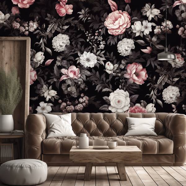 Fototapete Pfingstrose Blumen Rosen 150 x 105 cm