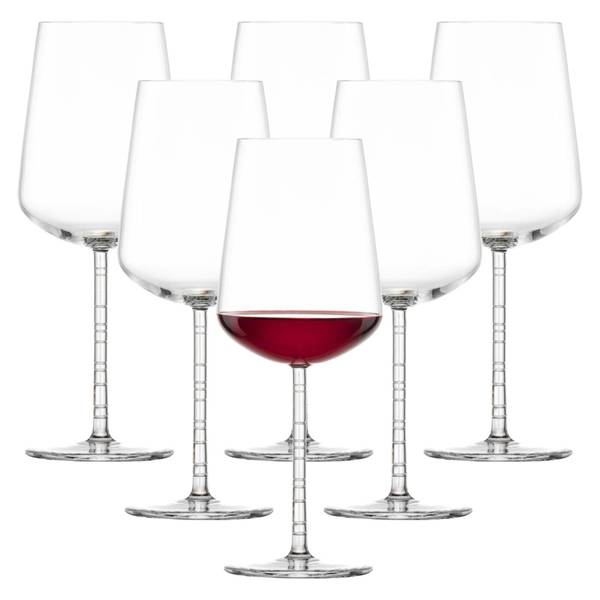 Bordeaux Rotweingläser Journey 6er Set Kristallglas - 10 x 25 x 10 cm
