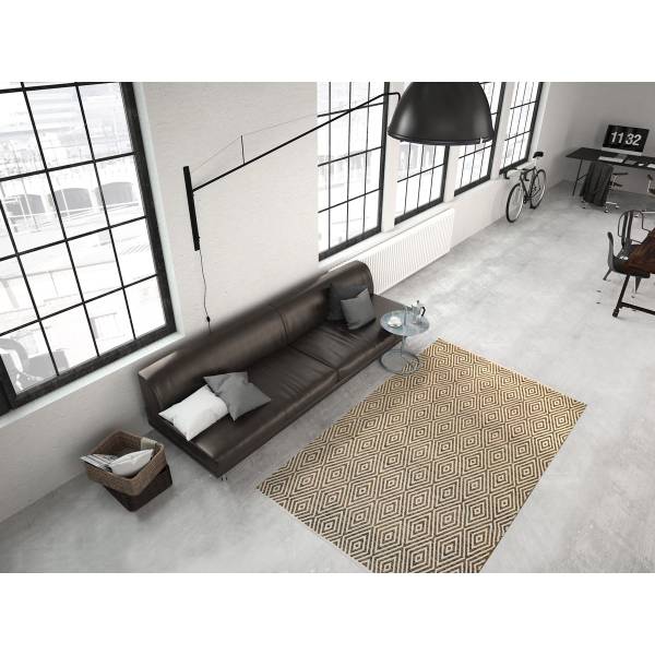 Baumwoll-Designteppich GLAZE Beige - 160 x 230 cm