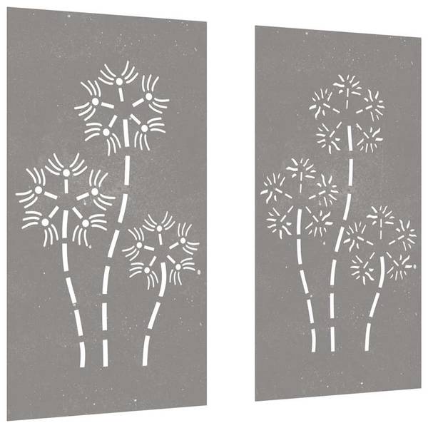 Garten Wanddekoration 824487 Braun - Stahl - 55 x 1 x 105 cm