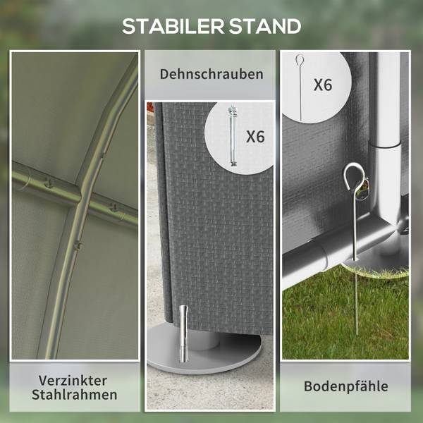 Garagenzelt 84H-139V00CG Dunkelgrau
