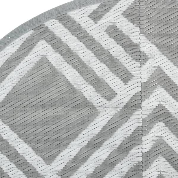 Outdoor-Teppich 3006547-49 Grau - Polypropylen - 160 x 1 x 160 cm