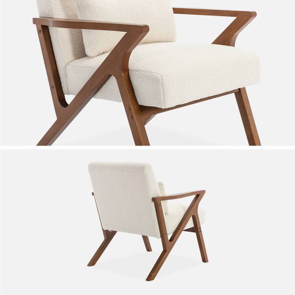 Sessel Weiß - Textil - 75 x 81 x 70 cm