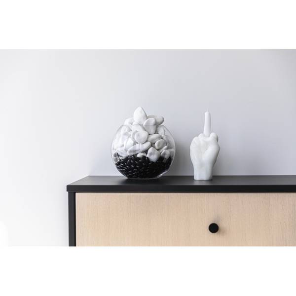 Bougie Majeur Blanc - Cire - 9 x 22 x 8 cm