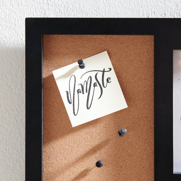 Memoboard MULTIPLE Beige - Schwarz - Weiß - Metall - Kunststoff - Holz teilmassiv - 69 x 41 x 2 cm