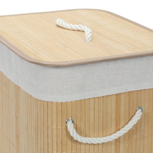 Wäschekorb SANA Beige - Bambus - 30 x 50 x 40 cm