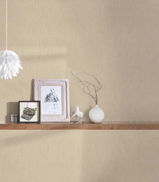 Vliestapete 3689 einfarbig Struktur Beige - Fleece - 53 x 1005 x 1 cm