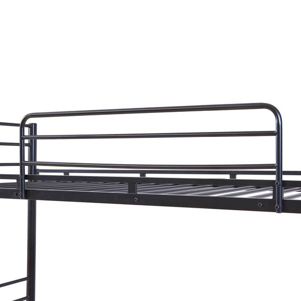 Metall-Etagenbett Bevapis Schwarz - Stahl - 94 x 171 x 210 cm
