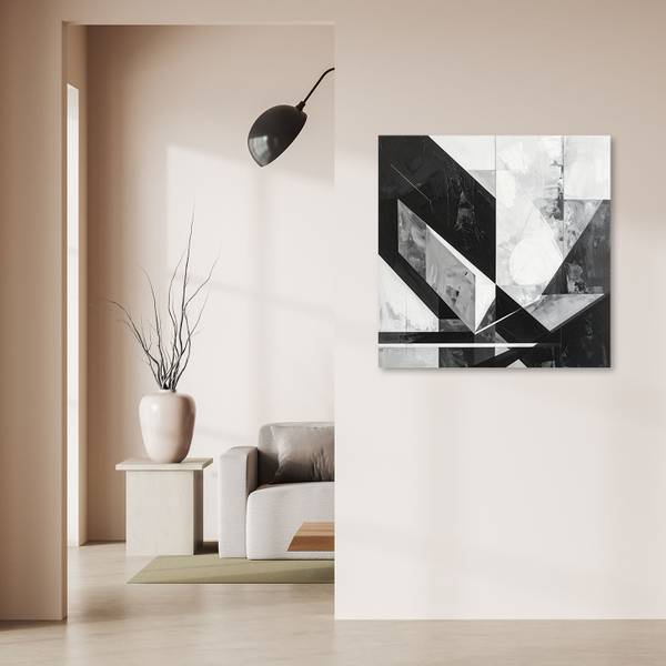 Canvas schilderij Geometrische vormen 40 x 40 cm