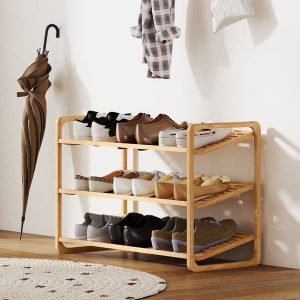Schuhregal 838-538V00ND Braun - Bambus - 33 x 51 x 76 cm