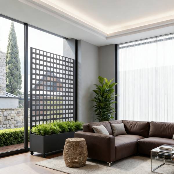 Cloison Toma Noir - Acier - 82 x 190 x 38 cm