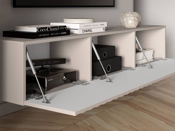 TV-Hängeboard DERRIVA Beige - Melamin - 170 x 32 x 37 cm