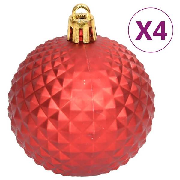 Boules de noël 3028562 (lot de 108) Rot - Weiß - Kunststoff - 1 x 1 x 1 cm