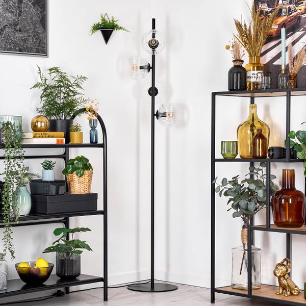 Stehlampe Cesaro Aluminium - Klarglas - 31 x 160 x 69 cm