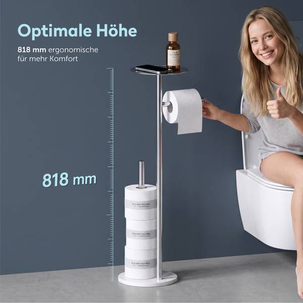 Toilettenpapierhalter Lino-06 Silber