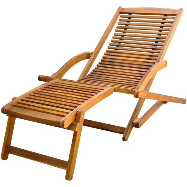 Liegestuhl X1398 Braun - Holz teilmassiv - 70 x 69 x 150 cm