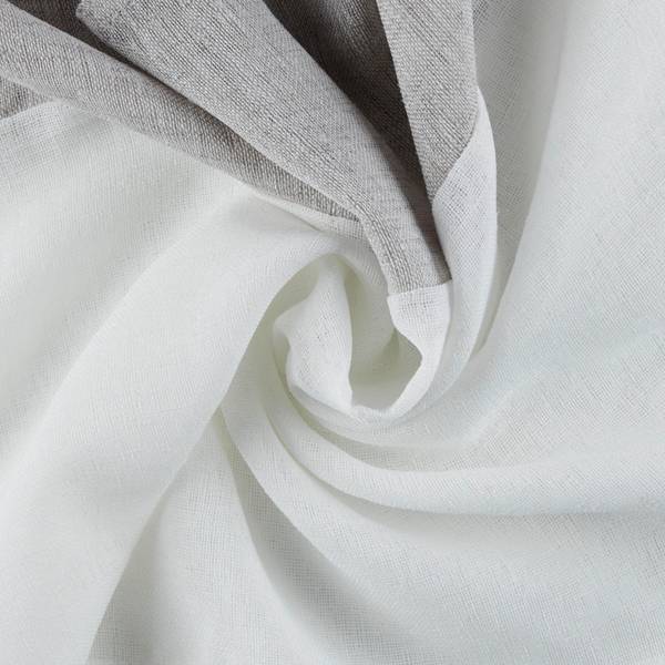 Kurzgardine MESH Weiß - Textil - 145 x 50 x 1 cm