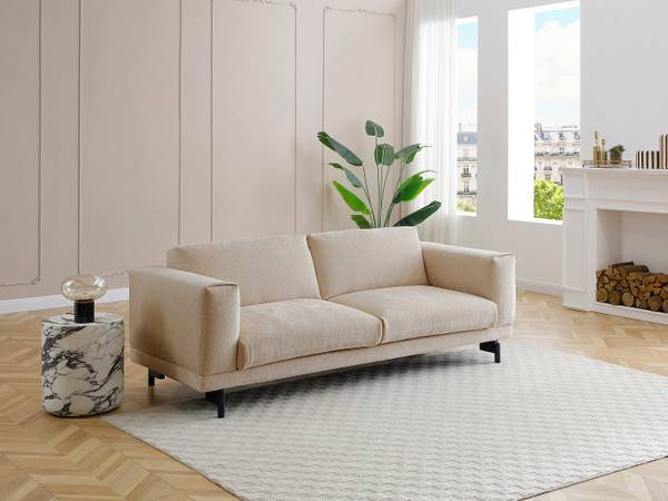 Sofa ohne Schlafmöglichkeit DEMBOLA Beige - Textil - 90 x 78 x 220 cm